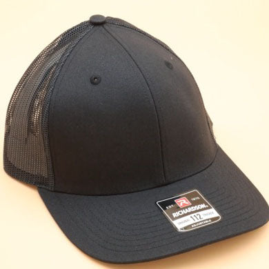 Black Richardson 112 Snapback Trucker Hat