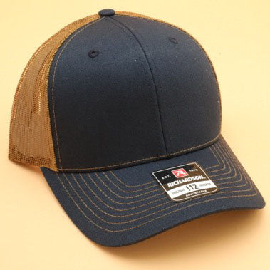 Navy/Carmel Richardson 112 Snapback Trucker Hat - "DAD"