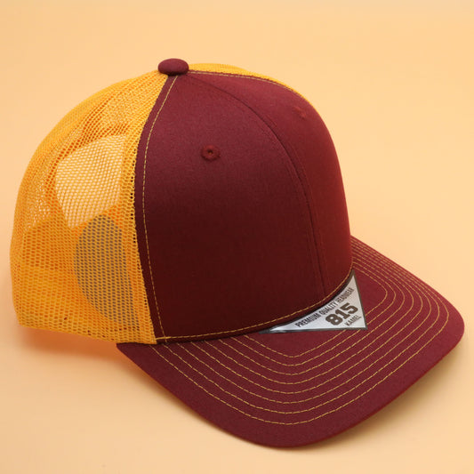 Kamel 815 Maroon/Gold Mesh Trucker Hat
