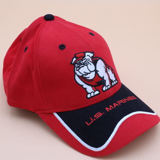U.S. Marines Bull Dog Embroidered Ball Cap