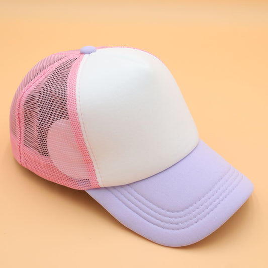 Pink/Purple/White Mesh Trucker Hat