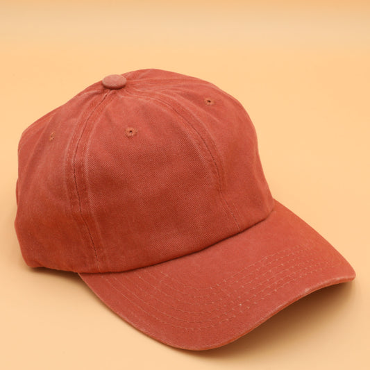 Burnt Orange Faded "Dad" Ball Cap